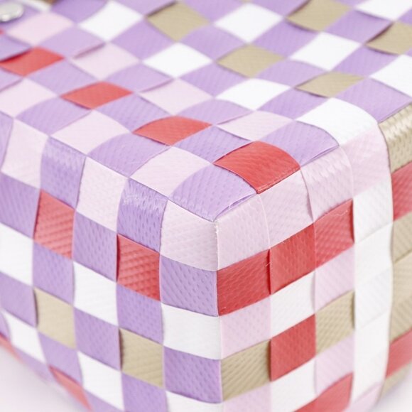 MARNI Flower cafe picnic bag Handbag Micro Basket purple polypropylene Women - Picture 8 of 8